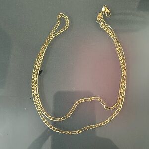 Unissex pleated gold chain